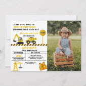 Dump LKW Bau Thema Geburtstag Einladung (Vorderseite)