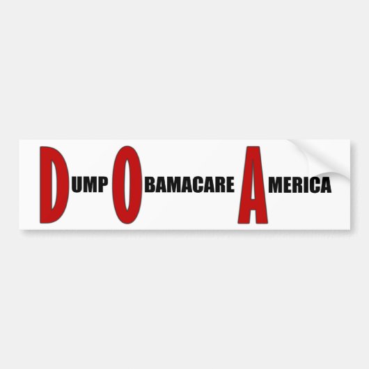 Dump Obamacare Amerika Autoaufkleber (Vorne)
