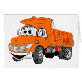 Dump Truck 2 Axel Orange Cartoon