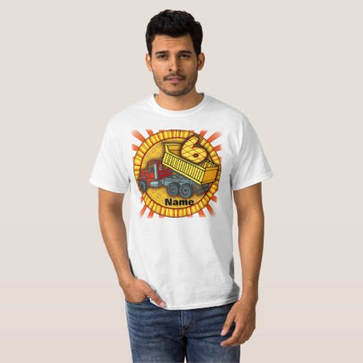 Dump Truck 6. Geburtstag T - Shirt (Vorne ganz)