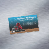 Dump Truck | Bau Blauer Prints Magnetische Visitenkarte (Beispiel)
