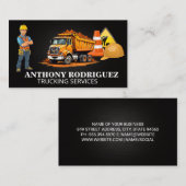 Dump Truck | Bauausrüstung | Mitarbeiter Visitenkarte (Vorne/Hinten)