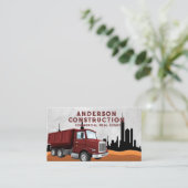 Dump Truck | Baufahrzeug | Skyline Visitenkarte (Stehend Vorderseite)