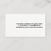 Dump Truck | Baufahrzeug | Skyline Visitenkarte (Rückseite)