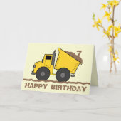 Dump Truck Birthday Card Karte (Gelbe Blume)
