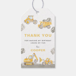 Dump Truck Boy Construction Truck Birthday Thank  Geschenkanhänger