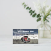 Dump Truck Business Card Visitenkarte (Stehend Vorderseite)