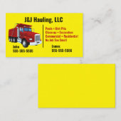Dump Truck Business Card  Visitenkarte (Vorne/Hinten)