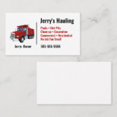 Dump Truck Business Card Visitenkarte (Vorne/Hinten)
