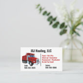 Dump Truck Business Card Visitenkarte (Stehend Vorderseite)