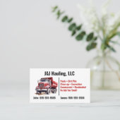 Dump Truck Business Card Visitenkarte (Stehend Vorderseite)