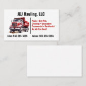 Dump Truck Business Card Visitenkarte (Vorne/Hinten)