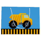 Dump Truck Child's Large Birthday Geschenktasche Große Geschenktüte (Rückseite)