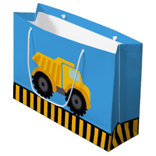 Dump Truck Child's Large Birthday Geschenktasche Große Geschenktüte