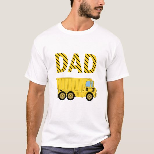 Dump Truck Construction Birthday Party Vater T-Shirt (Vorderseite)