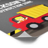 Dump Truck Construction Builder Boys Room Decke Poster (Ecke)