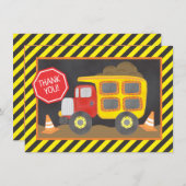 Dump Truck Construction Geburtstagsparty Danke (Vorne/Hinten)