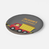 Dump Truck Construction Geburtstagsparty Supplies Pappteller (Schrägansicht)