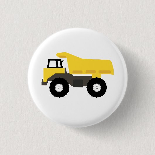 Dump Truck Construction Trucks Button (Vorderseite)
