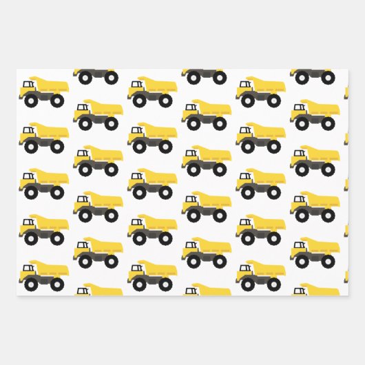 Dump Truck Construction Trucks Geschenkpapier Set (Vorderseite 2)