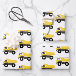 Dump Truck Construction Trucks Geschenkpapier Set