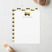 Dump Truck Construction Trucks Kids Children's Chi Mitteilungskarte (Vorderseite/Rückseite Beispiel)