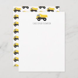 Dump Truck Construction Trucks Kids Children's Chi Mitteilungskarte