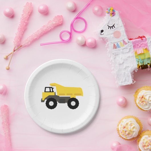 Dump Truck Construction Trucks Pappteller (Party)