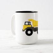 Dump Truck Construction Trucks Zweifarbige Tasse (Vorderseite Links)