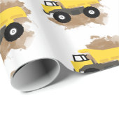 Dump Truck Construction Vehicle Mud Water Color Geschenkpapier (Rolleneckpunkt)