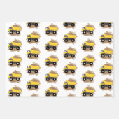 Dump Truck Construction Vehicle Mud Water Color Geschenkpapier Set (Vorderseite 2)
