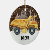 Dump Truck Construction Vehicle Weihnachten Keramik Ornament (Rechts)
