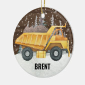 Dump Truck Construction Vehicle Weihnachten Keramik Ornament (Links)