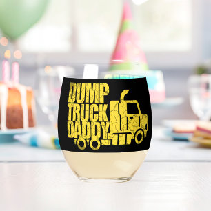 Dump Truck Daddy Weinglas Ohne Stiel
