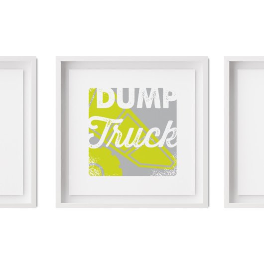 Dump Truck | Dump Truck Children's Kinderzimmer Ar Poster