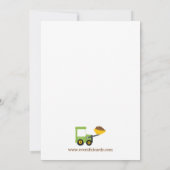 Dump Truck Geburtstagsparty Einladung (Rückseite)