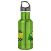 Dump Truck (gelb) Edelstahlflasche (Rückseite)