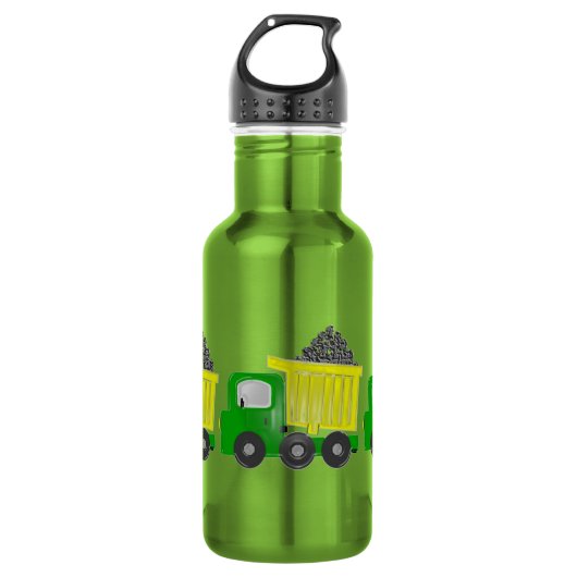 Dump Truck (gelb) Edelstahlflasche (Vorderseite)