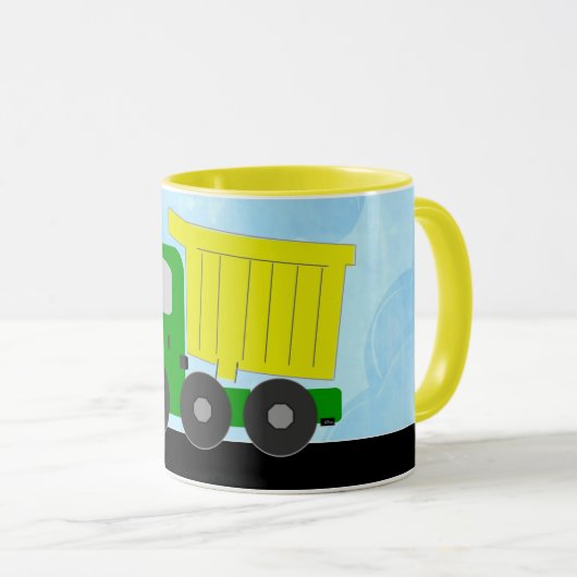 Dump Truck (gelb) Tasse (VorderseiteRechts)