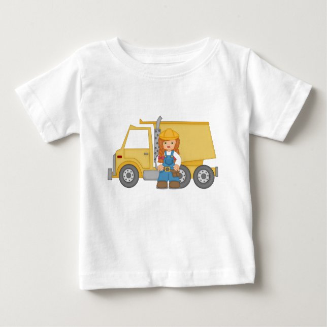 Dump Truck Girl Baby T-shirt (Vorderseite)