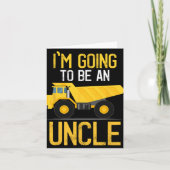 Dump Truck I'm Going To Be An Uncle New Baby Karte (Vorderseite)