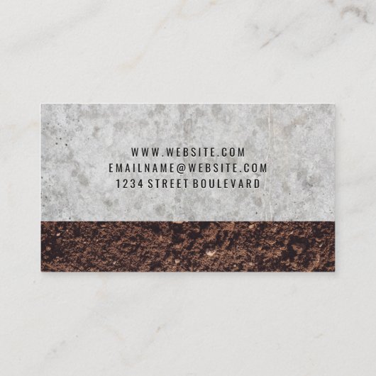 Dump Truck | Konstruktion Visitenkarte (Rückseite)