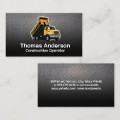 Dump Truck | Metallplatte Visitenkarte (Vorne/Hinten)