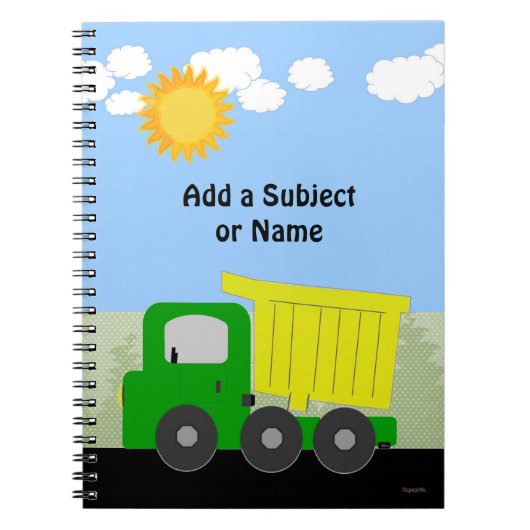 Dump-Truck-Notebook Notizblock (Vorderseite)