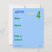 Dump Truck Party Einladung (Gelbwagen) (Rückseite)