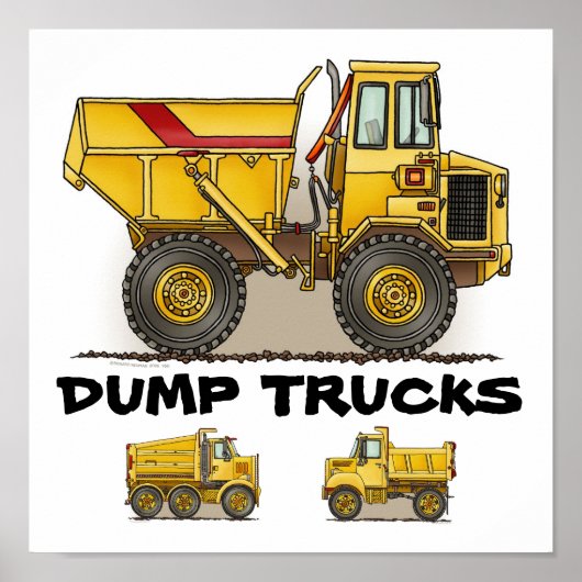 Dump Truck Poster Print (Vorne)