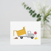 Dump Truck Postkarte (Stehend Vorderseite)