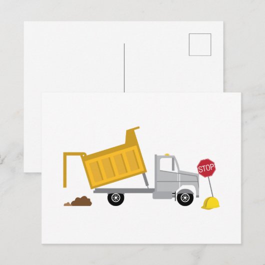 Dump Truck Postkarte (Vorne/Hinten)