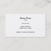 Dump Truck Slogans Business Cards Visitenkarte (Rückseite)