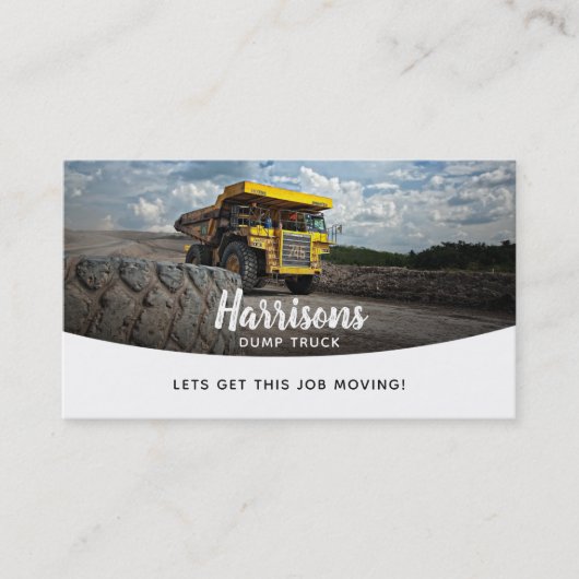 Dump Truck Slogans Business Cards Visitenkarte (Vorderseite)